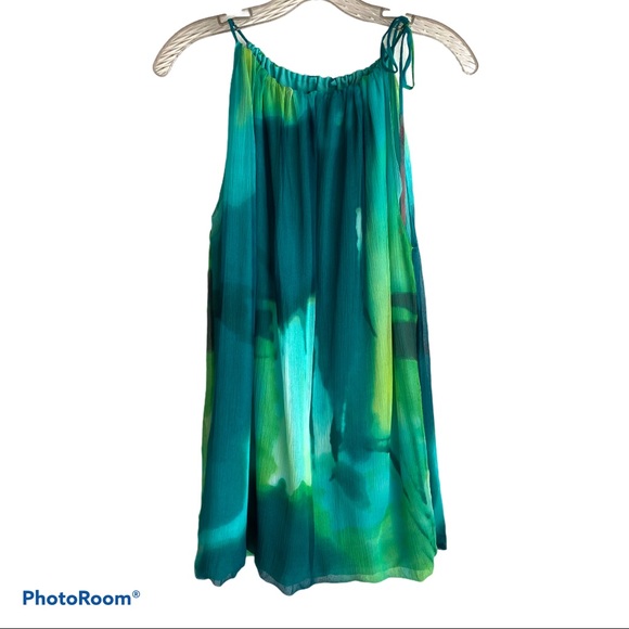 BCBGMaxAzria Tops - BCBGMaxazria 100% Silk Drawstring Neck Blouse